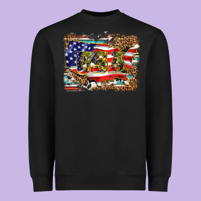 Western America Map Usa Heavyweight Sweatshirt Designed By Barkaloodesign