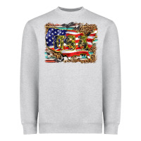 Heather Grey western america map usa Heavyweight Sweatshirt - BarkalooDesign