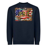 Navy western america map usa Heavyweight Sweatshirt - BarkalooDesign