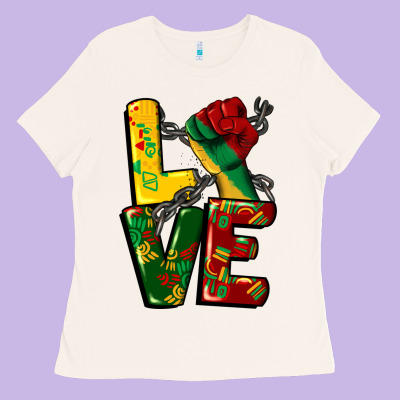 Love Juneteenth Ladies Tee Designed By Cowgirlartshop