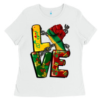 White love juneteenth Ladies Tee - CowGirlArtShop