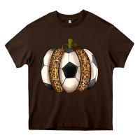 Chocolate Brown Soccer Pumpkin Heavy Core Tee - texasbilliewilder