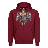 Burgundy gypsy soul thunderbird Zipper Hoodie - BarkalooDesign