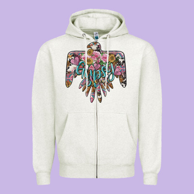 Gypsy Soul Thunderbird Zipper Hoodie Designed By Barkaloodesign