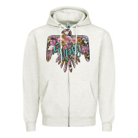 Oatmeal Heather gypsy soul thunderbird Zipper Hoodie - BarkalooDesign