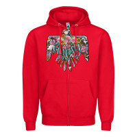 Red gypsy soul thunderbird Zipper Hoodie - BarkalooDesign