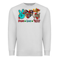 Dove Grey peace love dia de los muertos Premium Sweatshirt - AdoDesignShop