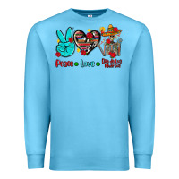 Peace Love Dia De Los Muertos Premium Sweatshirt | Teevron