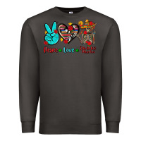 Smoke peace love dia de los muertos Premium Sweatshirt - AdoDesignShop