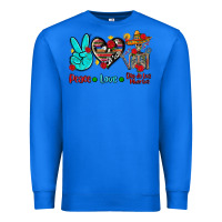 True Royal peace love dia de los muertos Premium Sweatshirt - AdoDesignShop