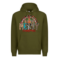 Army Green Merry Christmas Premium Hoodie - CowhideDigitalArt