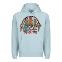Blue Mist Merry Christmas Premium Hoodie - CowhideDigitalArt