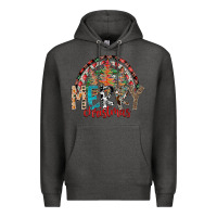 Charcoal Heather Merry Christmas Premium Hoodie - CowhideDigitalArt