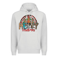Dove Grey Merry Christmas Premium Hoodie - CowhideDigitalArt