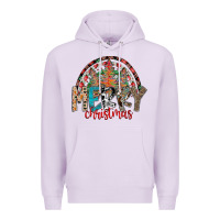 Lilac Merry Christmas Premium Hoodie - CowhideDigitalArt
