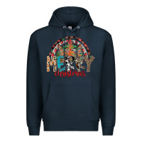 Navy Merry Christmas Premium Hoodie - CowhideDigitalArt