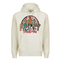 Oatmeal Heather Merry Christmas Premium Hoodie - CowhideDigitalArt