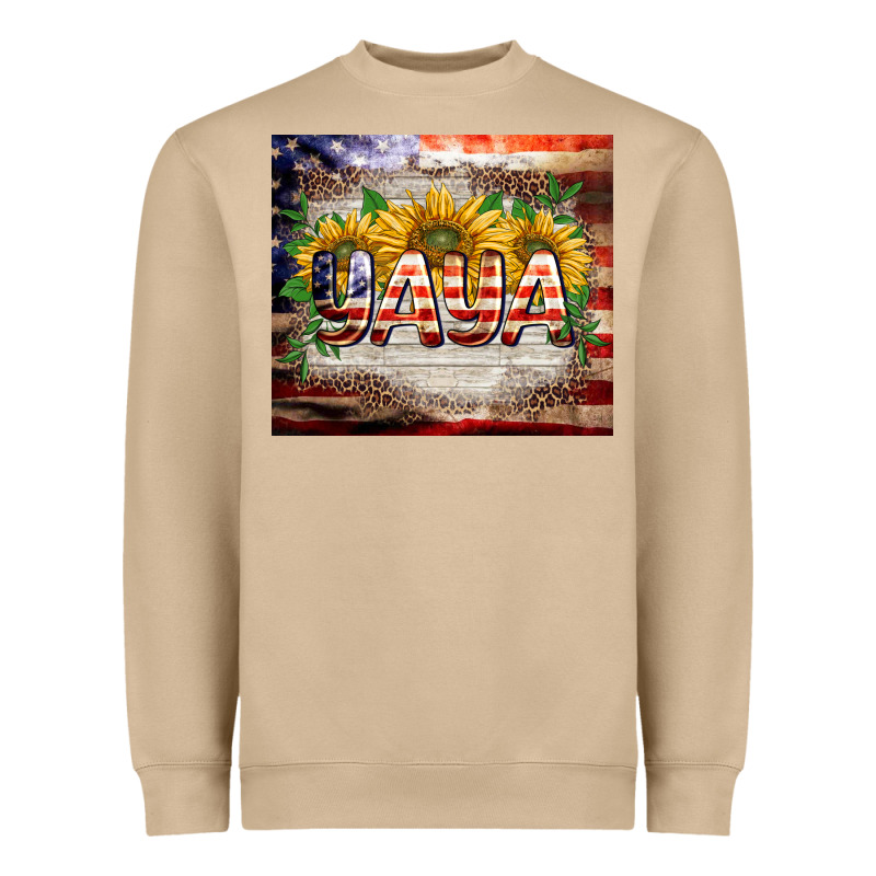 Patriotic Yaya Tumbler Heavyweight Sweatshirt by BarkalooDesign | Teevron