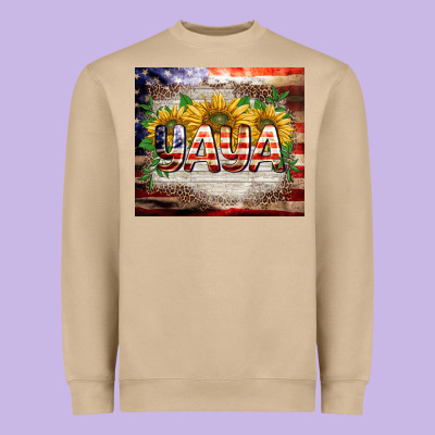 Patriotic Yaya Tumbler Heavyweight Sweatshirt Designed By Barkaloodesign
