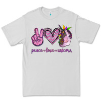 Dove Grey Peace Love Unicorn Premium Tee - Jasminsmagicworld