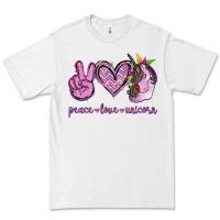 White Peace Love Unicorn Premium Tee - Jasminsmagicworld