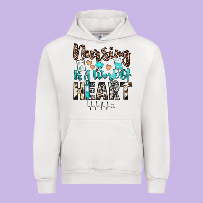 Nursing Is A Work Of Heart Urban Hoodie Designed By Jahusdesignshop