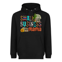 Black small business mama Heavyweight Hoodie - AdoDesignShop