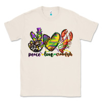 Natural peace love crawfish mardi gras Classic Tee - CowGirlArtShop