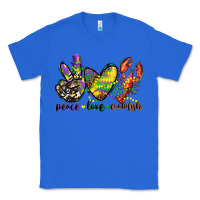 True Royal peace love crawfish mardi gras Classic Tee - CowGirlArtShop