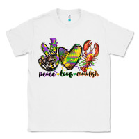 White peace love crawfish mardi gras Classic Tee - CowGirlArtShop