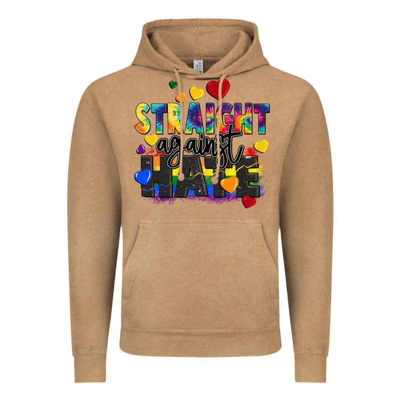 Straight Against Hate Vintage Hoodie by FaDigitalArtStudio | Teevron