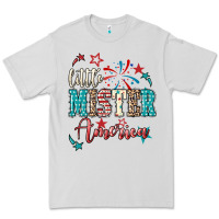 Dove Grey Little mister America 4th of july Premium Tee - HowdyJamesFarm