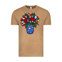 Vintage Camel Patriotic Sunflower in a Jar Vintage Tee - Jasminsmagicworld