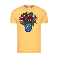Vintage Mustard Patriotic Sunflower in a Jar Vintage Tee - Jasminsmagicworld