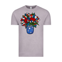 Vintage Zinc Patriotic Sunflower in a Jar Vintage Tee - Jasminsmagicworld