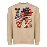 Mushroom patriotic sunflower love Heavyweight Sweatshirt - BarkalooDesign