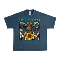 Midnight Navy kinda busy being a dog mom Urban Heavy Tee - OliviaCreatesArt