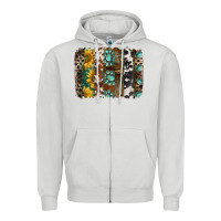 Dove Grey western handdrawn patterns brushstrokes Zipper Hoodie - BarkalooDesign