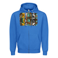 True Royal western handdrawn patterns brushstrokes Zipper Hoodie - BarkalooDesign