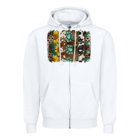 White western handdrawn patterns brushstrokes Zipper Hoodie - BarkalooDesign