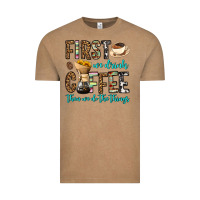 Vintage Coffee first we drink coffee then we do the things Vintage Tee - OliviaCreatesArt