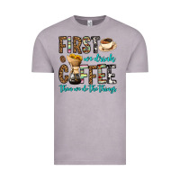 Vintage Zinc first we drink coffee then we do the things Vintage Tee - OliviaCreatesArt