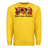 Lemon peace love firefighter Premium Sweatshirt - AdoDesignShop