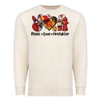Sandshell peace love firefighter Premium Sweatshirt - AdoDesignShop