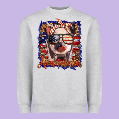 Amerıcan Pig Heavyweight Sweatshirt Designed By Barkaloodesign