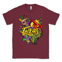 Burgundy texas map mardi gras Classic Tee - CowGirlArtShop