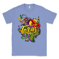 Colony Blue texas map mardi gras Classic Tee - CowGirlArtShop