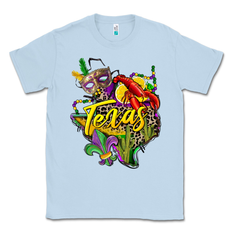 Texas Map Mardi Gras Classic Tee by CowGirlArtShop | Teevron