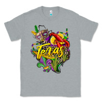 Heather Grey texas map mardi gras Classic Tee - CowGirlArtShop