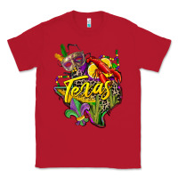 Red texas map mardi gras Classic Tee - CowGirlArtShop